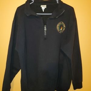 Boxer Lover's L👀k...Lee Black Zip Pullover Shirt With American Boxer Club. GUC